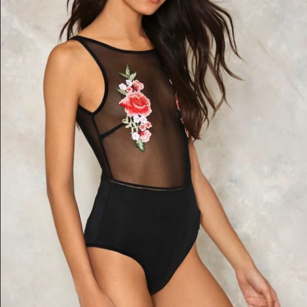 Nasty Gal Stick It Mesh Bodysuit